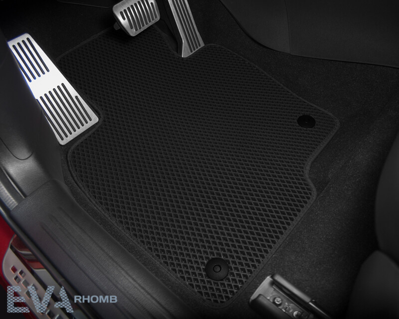 Коврики ЭВА "EVA ромб" для Kia Cerato Koup (купе / YD) 2013 - 2014, черные, 4шт.