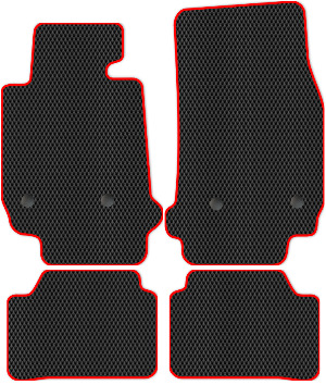 Коврики ЭВА "Ромб" для BMW 1-Series II (хэтчбек 5 дв / F21) 2012 - 2014, черные, 4шт.