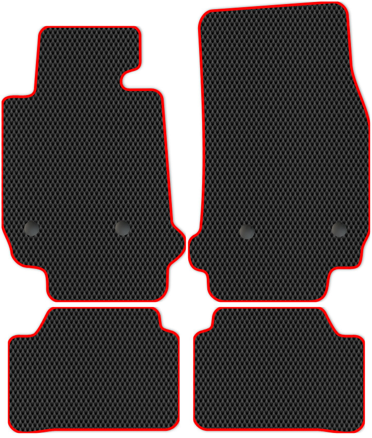 Коврики ЭВА "EVA ромб" для BMW 1-Series II (хэтчбек 5 дв / F21) 2012 - 2014, черные, 4шт.