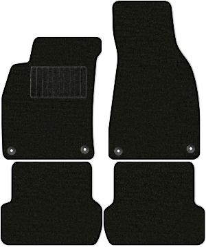 Коврики текстильные "Стандарт" для Audi A4 III (кабриолет / B7) 2006 - 2009, черные, 4шт.