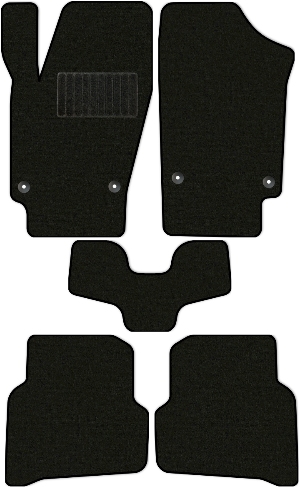 Коврики текстильные "Стандарт" для Volkswagen Polo V (седан / 614, 604, 6C1) 2015 - 2020, черные, 5шт.