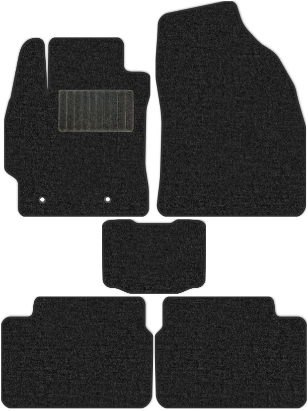 Коврики текстильные "Комфорт" для Toyota Corolla (седан / NRE150, ZRE151  / рестайлинг 1) 2010 - 2013, темно-серые, 5шт.
